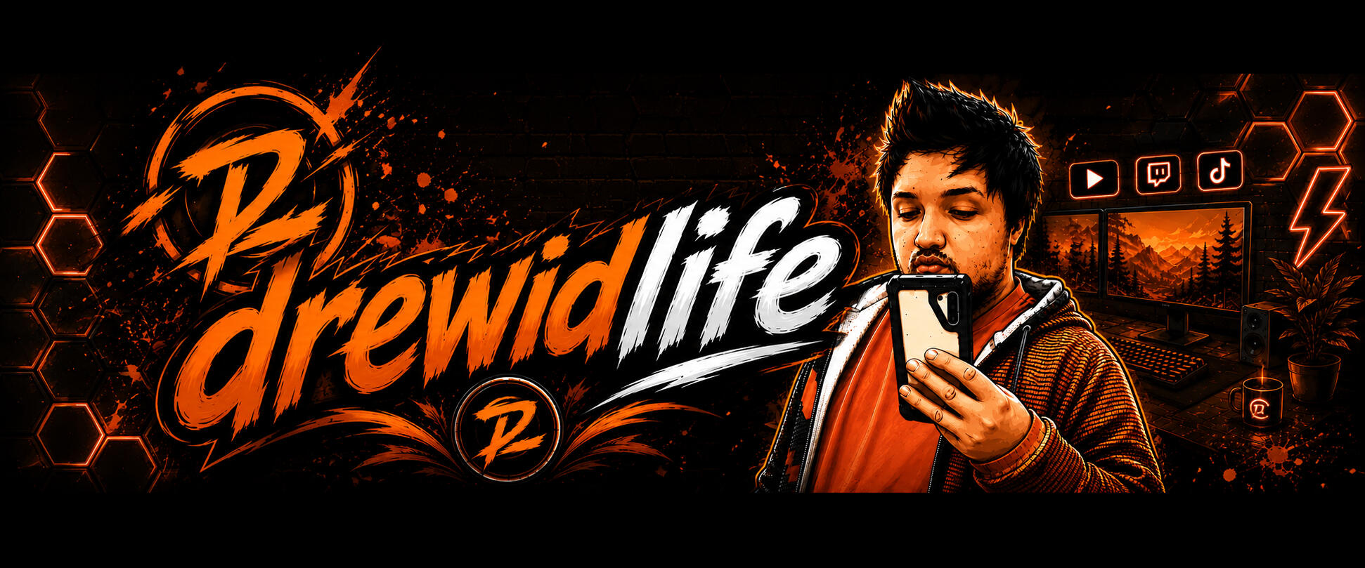 Orange/Black